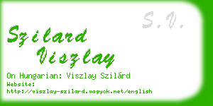 szilard viszlay business card